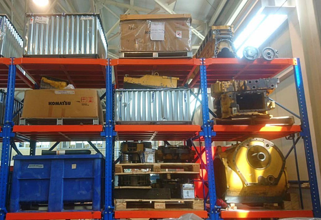 стеллажи с выкатными платформами для габаритных грузов